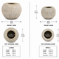 Tara Ribbed Ovoid Ceramic Vase