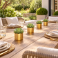 Gweyz Brushed Round Mini Vase in Gold