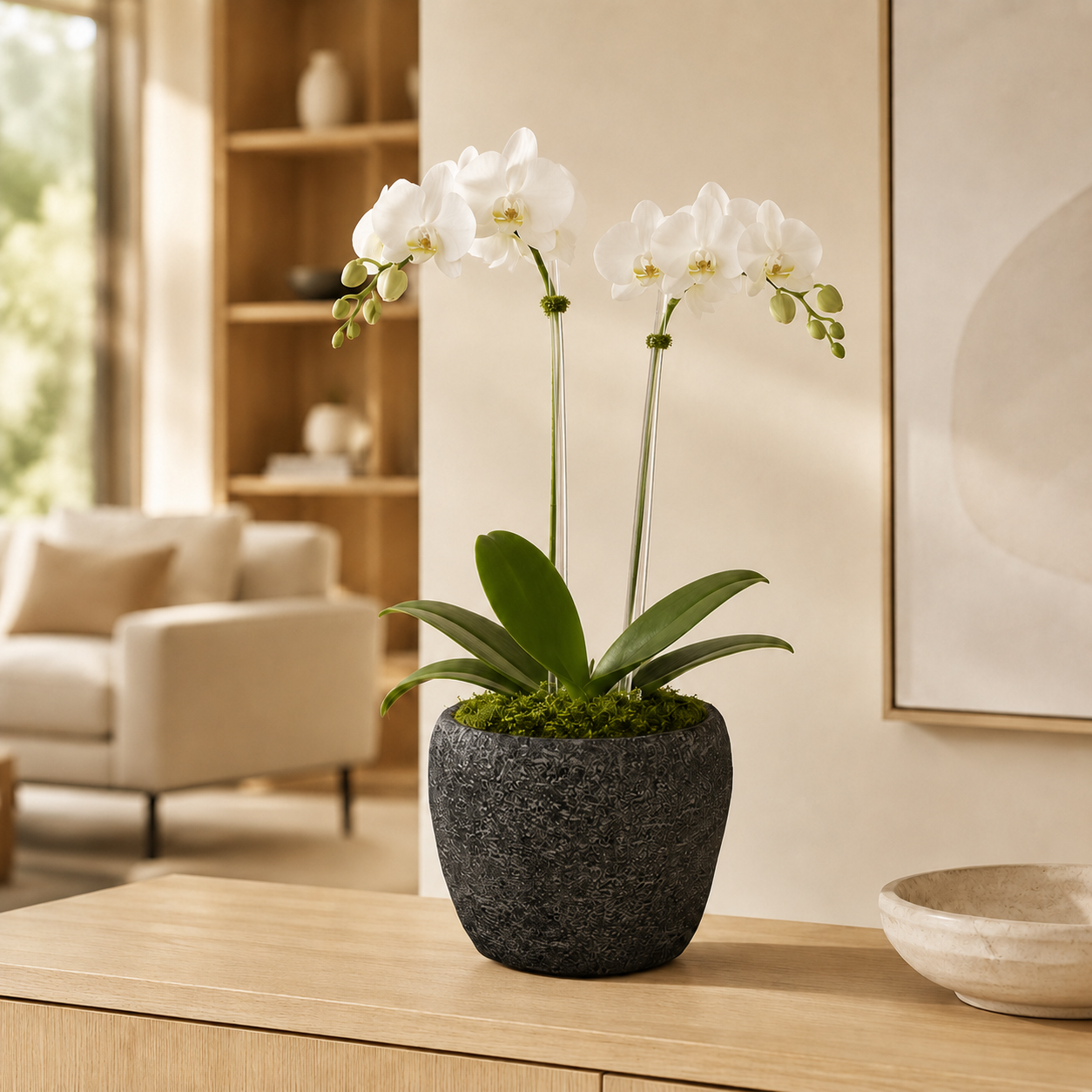 Droven Black Cement Pots