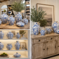 Dina Classic Chinoiserie Ceramic Handled Vase