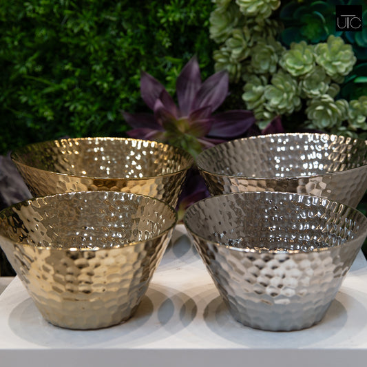 Porcelain Bowl Polished Chrome Finish-6"H