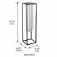 Wexler Coated Finish Square Metal Vase