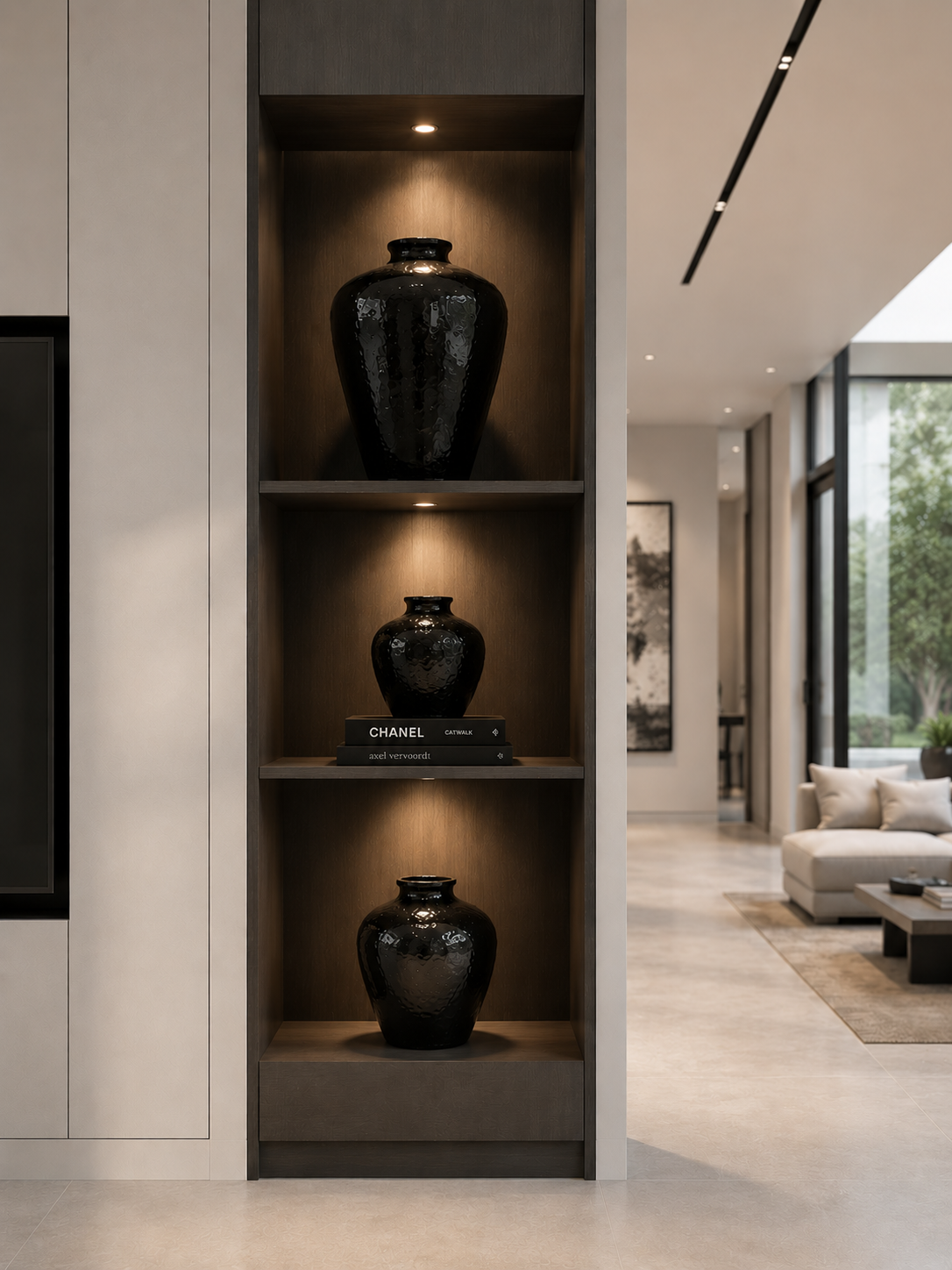 Lumine Textured Bulbous Ceramic Vase