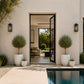 Irina Cylinder Planters with Pedestal Base (Set of 2)