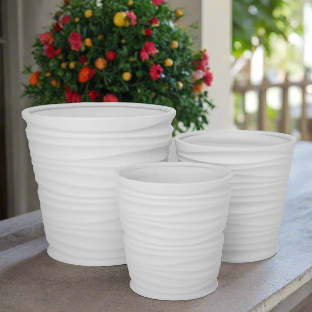 Lazven Embossed Vector Planter Set (Set of 3)
