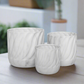 Loira Ceramic Round Planter Set (Set of 3)