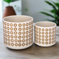 Faryn Bubble Line Ceramic Planter Set (Set of 2)