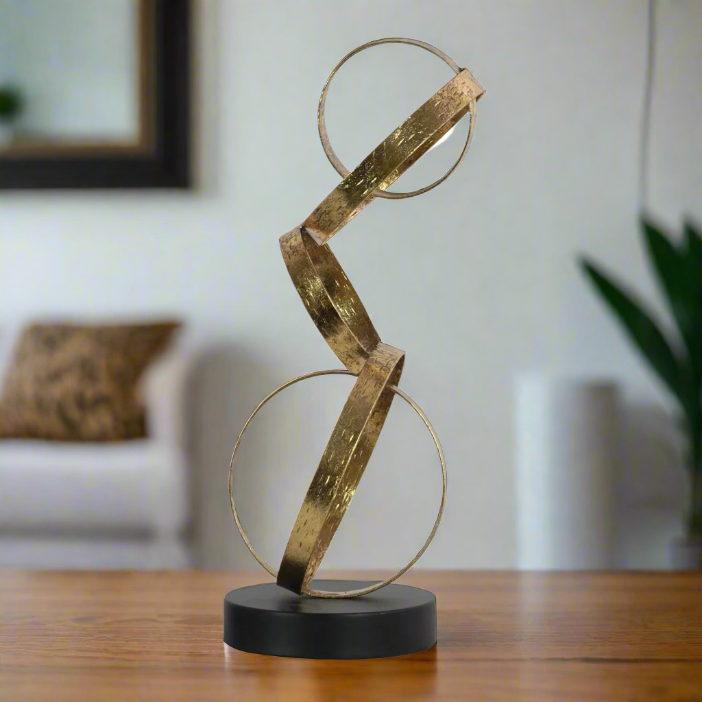 The Zola Metal Cascading Circles Sculpture
