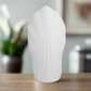 Londyn Ceramic Pyramidal Vase with Engraved Circle Design
