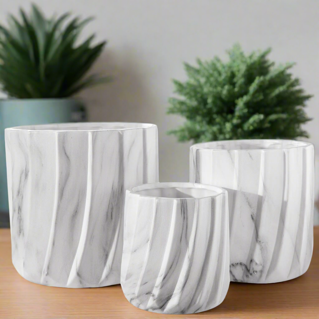 Thalia Ceramic Round Planter Set (Set of 3)