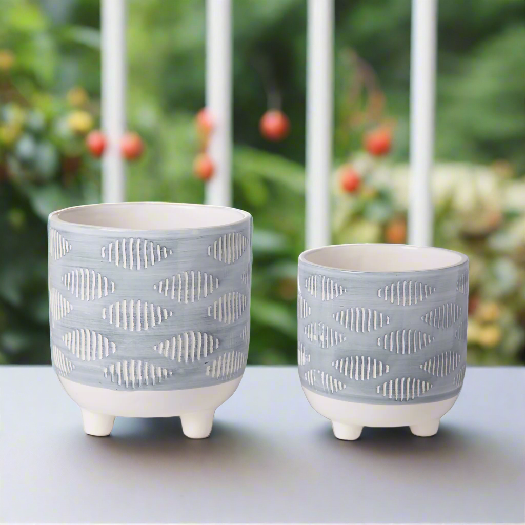 Jovira Ovate Tripod Planter Set (Set of 2)