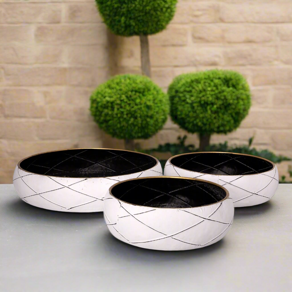 Tavira Metal Round Planter Set (Set of 3)