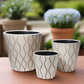 Huorra Wave Ceramic Planter Set (Set of 3)