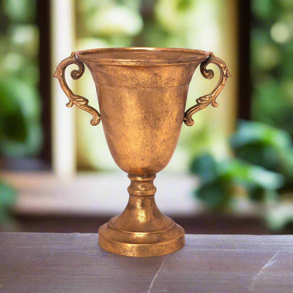 Colleen Metal Gold Planter