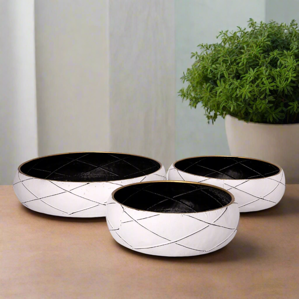 Tavira Metal Round Planter Set (Set of 3)