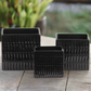Primrose Ceramic Square Planter Set (Set of 3)