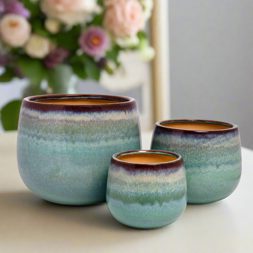 Maribel Ceramic Planter Set – Multicolor (Set of 3)