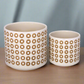 Faryn Bubble Line Ceramic Planter Set (Set of 2)