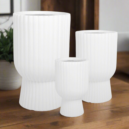 Yannis Fiberclay Planter Set (Set of 3)