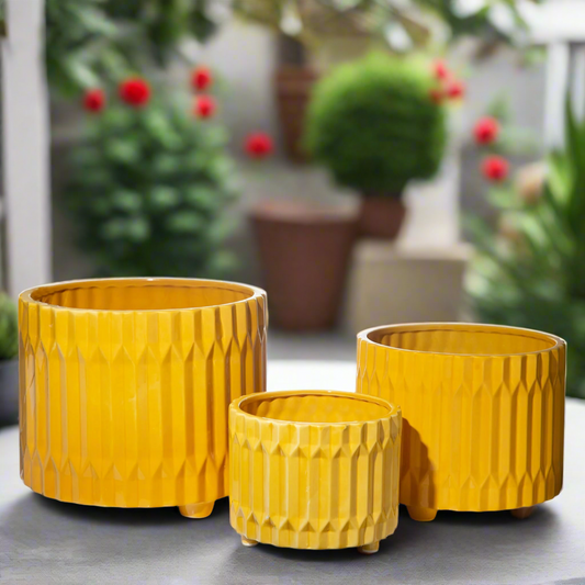 Spivora Geometric Tripod Planter Set (Set of 3)