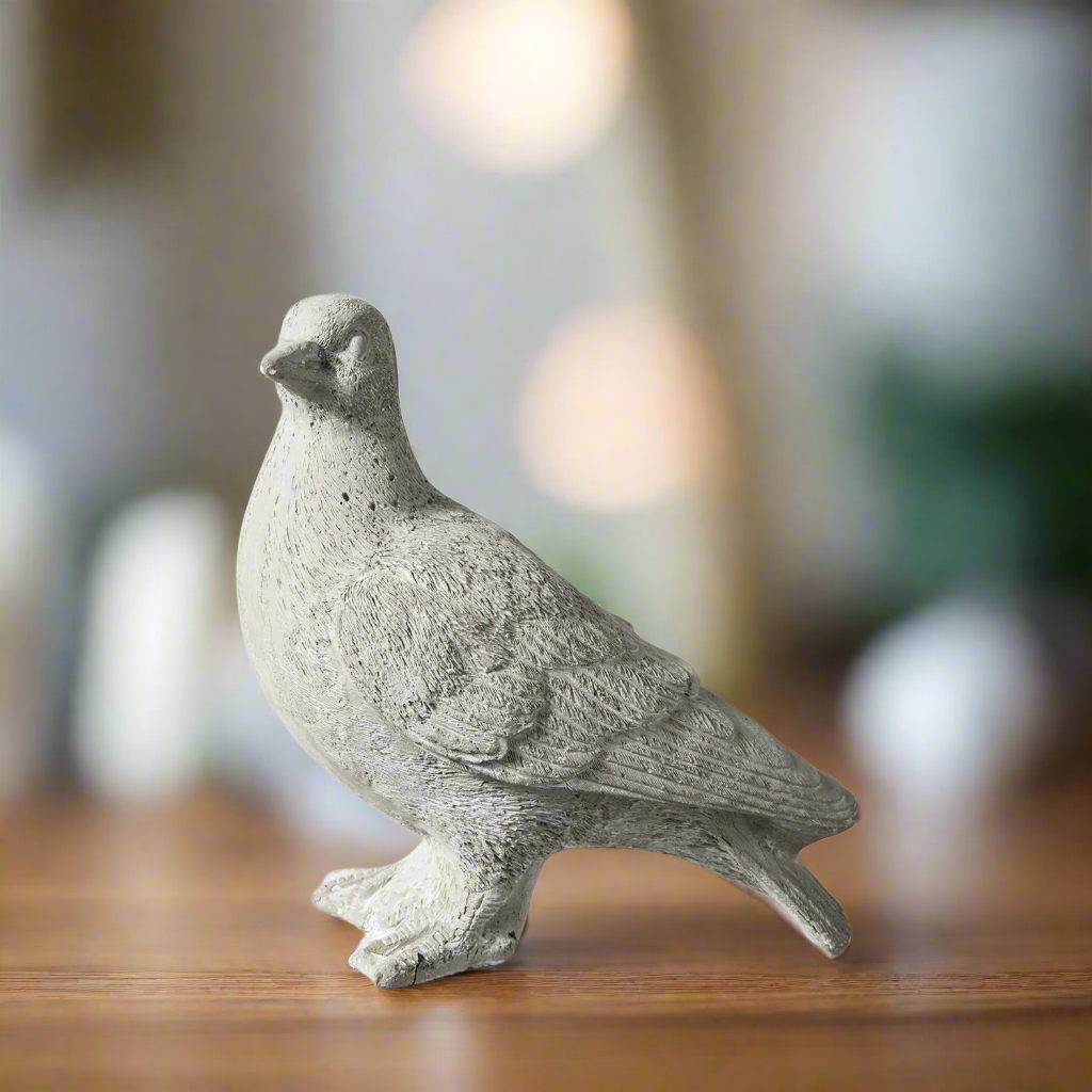 Sallie Cement Standing Pigeon Figurine