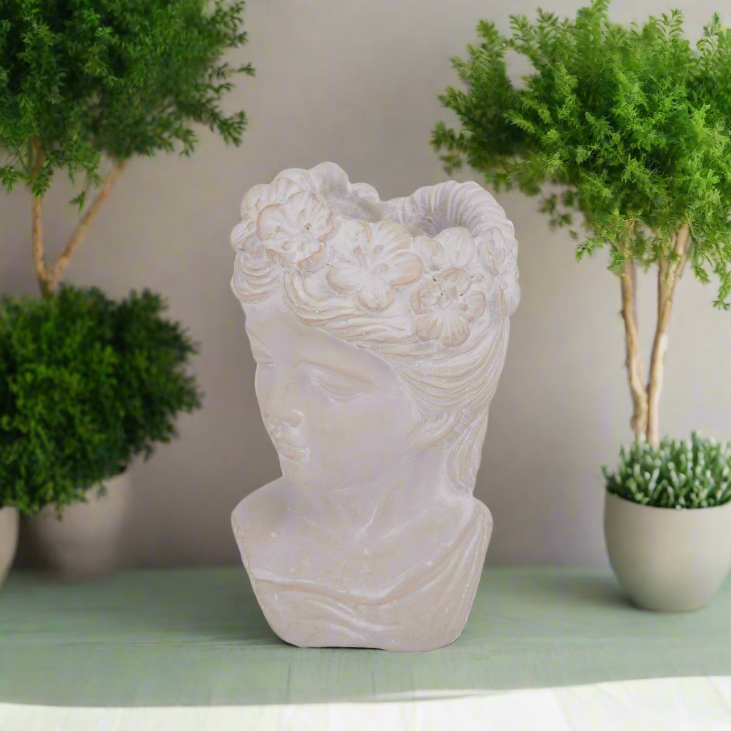 Braelyn Cement Lady Pot