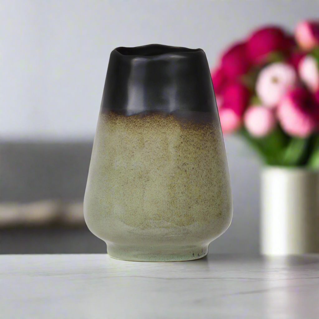 Zina Ceramic Round Bellied Vase