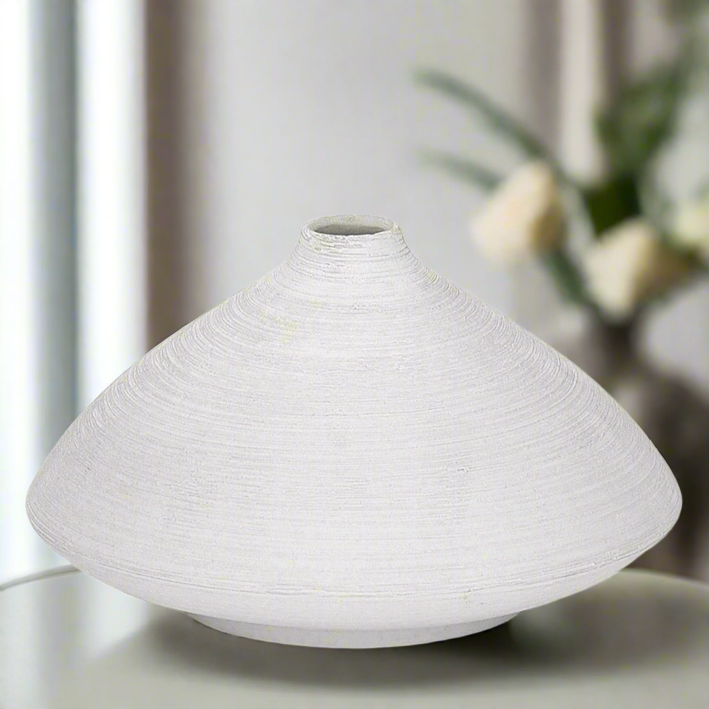 Sharyn Ceramic Short Round Vase with Flared Belly
