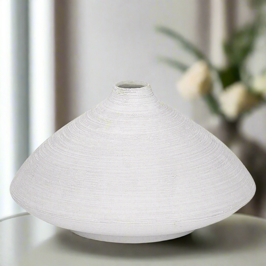 Sharyn Ceramic Short Round Vase with Flared Belly