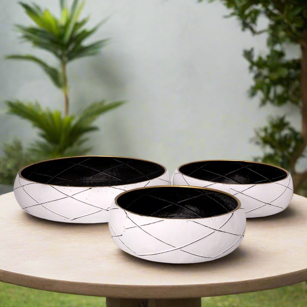 Tavira Metal Round Planter Set (Set of 3)