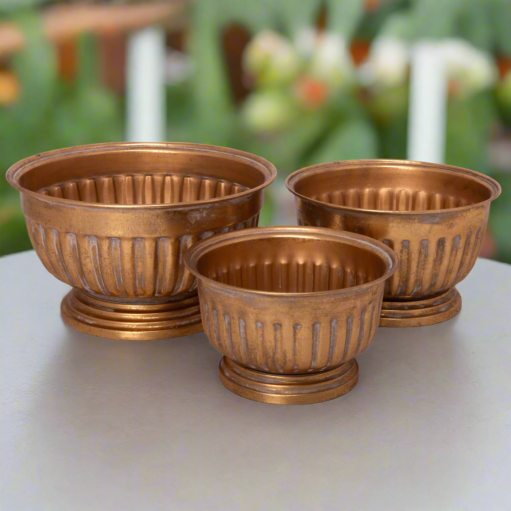 Fynora Metal Planter Set (Set of 3)