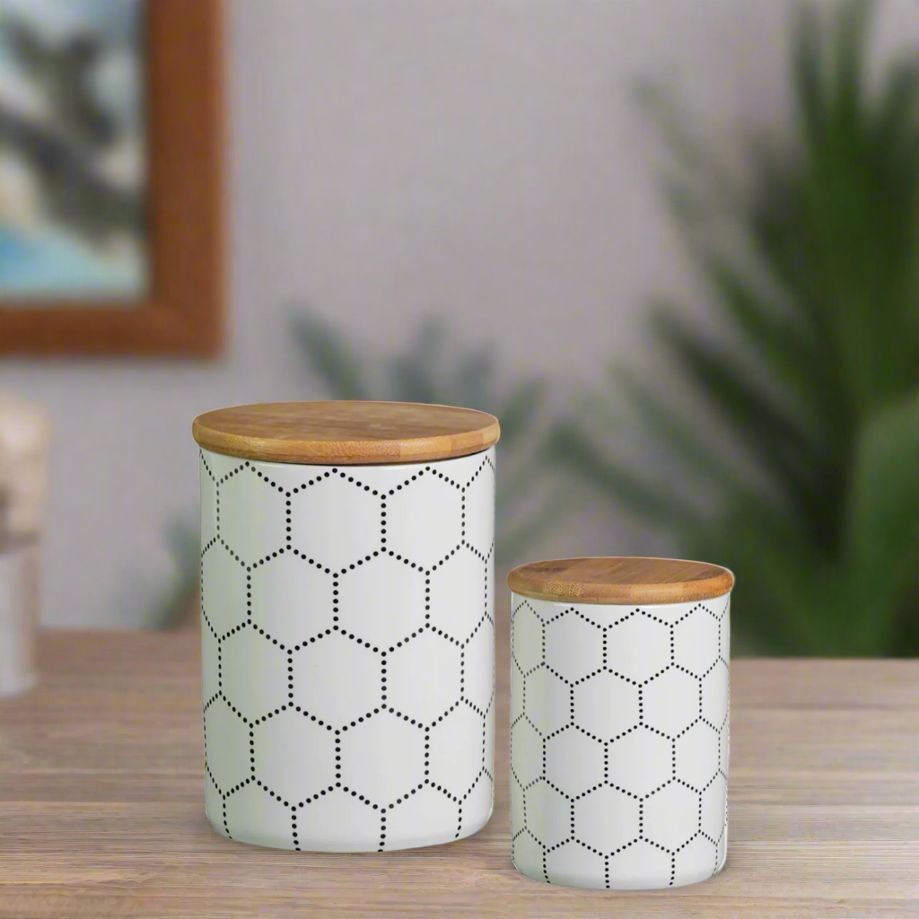 Lavender Ceramic Canister Set (Set of 2)