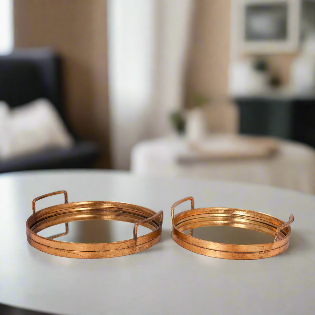 Anisa Iron Metal Tray Set