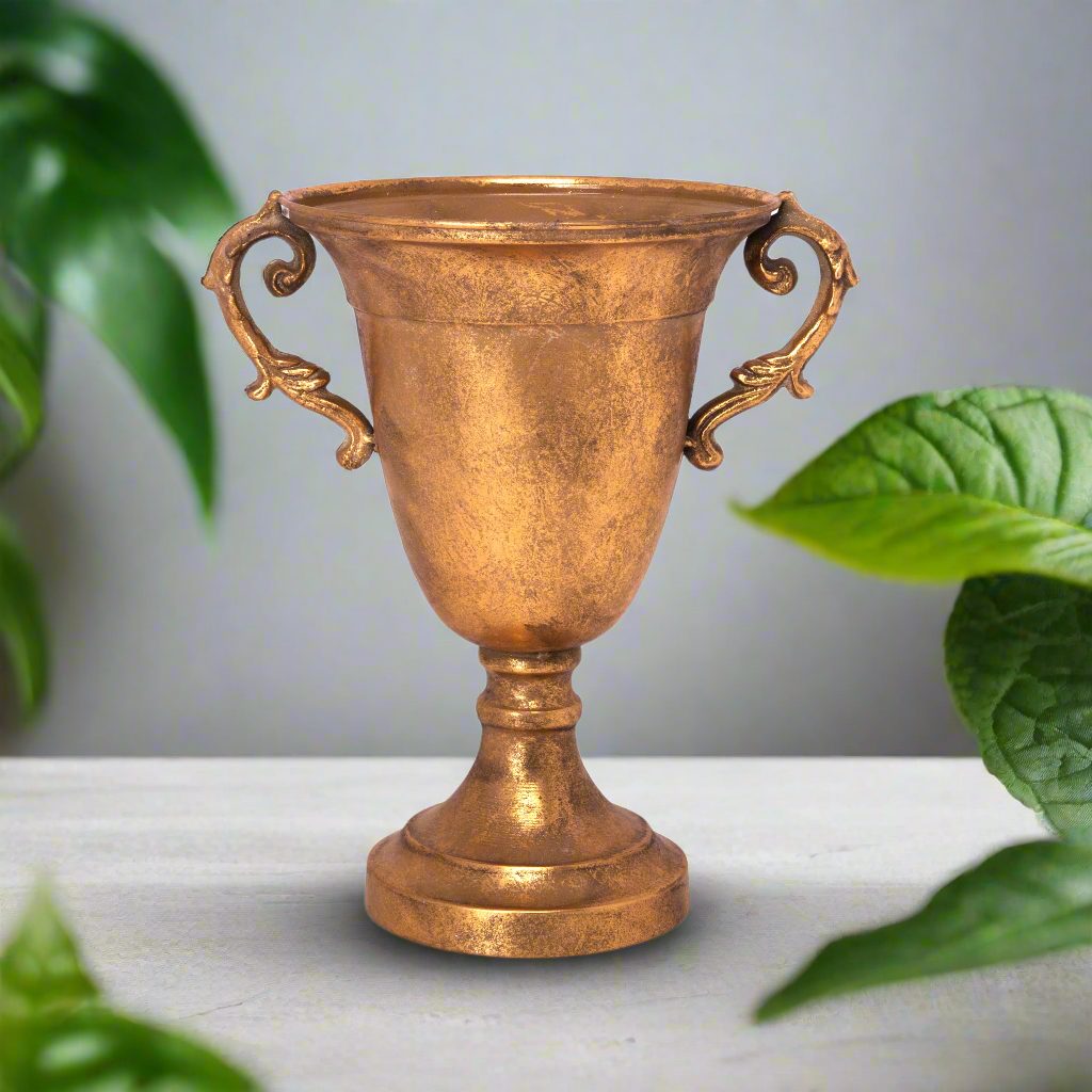 Colleen Metal Gold Planter