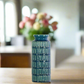 Klair Ceramic Round Vase with Embossed Banded Oval Pattern