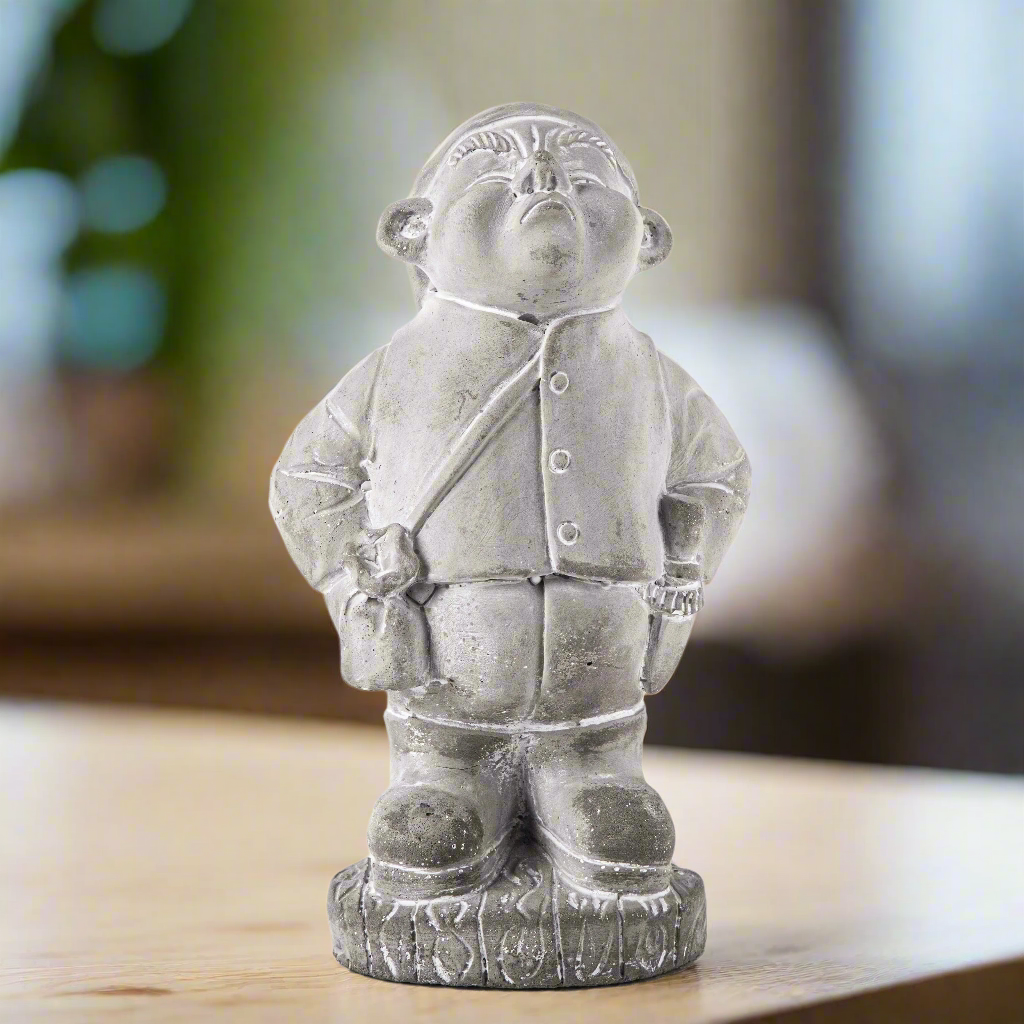Thiago Cement Standing Student Kid Gnome Figurine