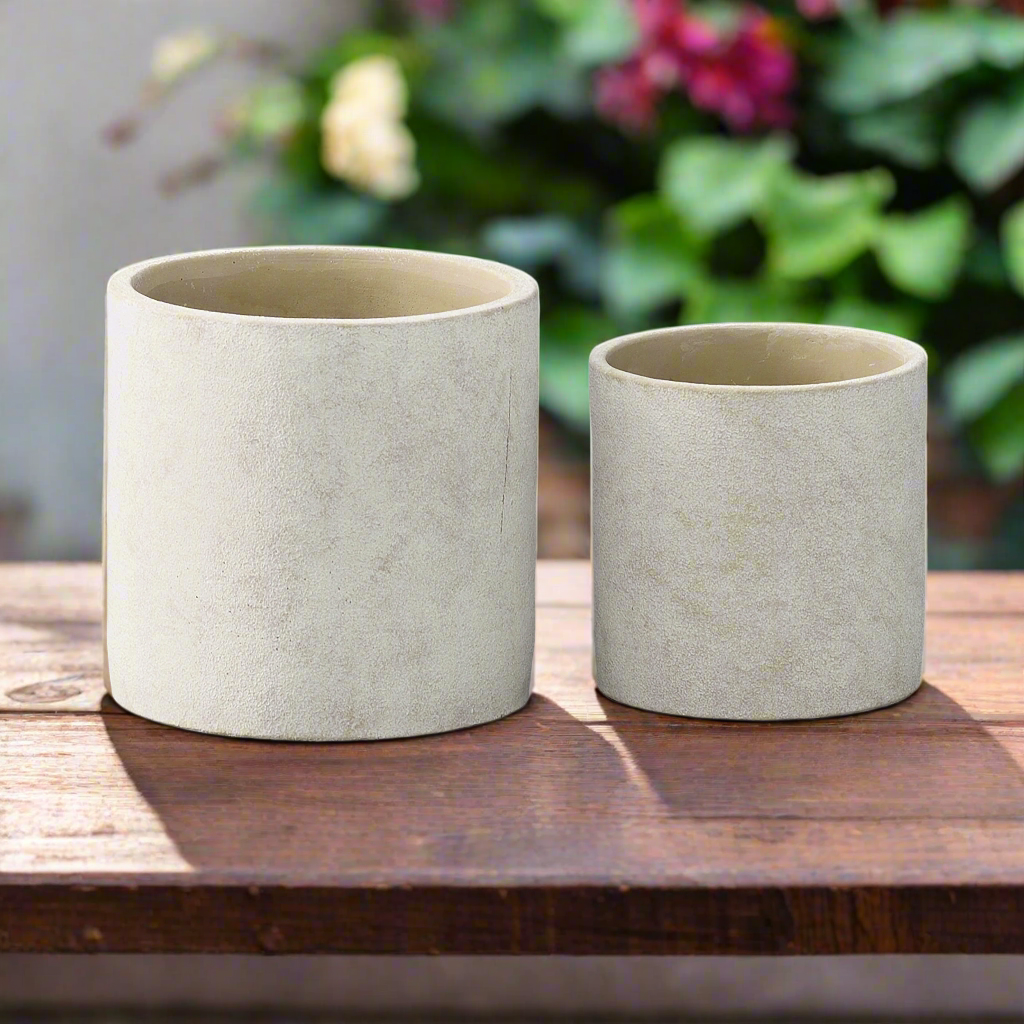 Orvian Terracotta Round Planter Set (Set of 2)