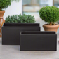 Zayre Rectangle Ceramic Planter Set (Set of 2)
