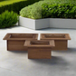 Ceynar Wooden Edge Square Planter Set (Set of 3)