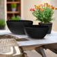 Ceylin Low Oval Ceramic Planter Set (Set of 2)