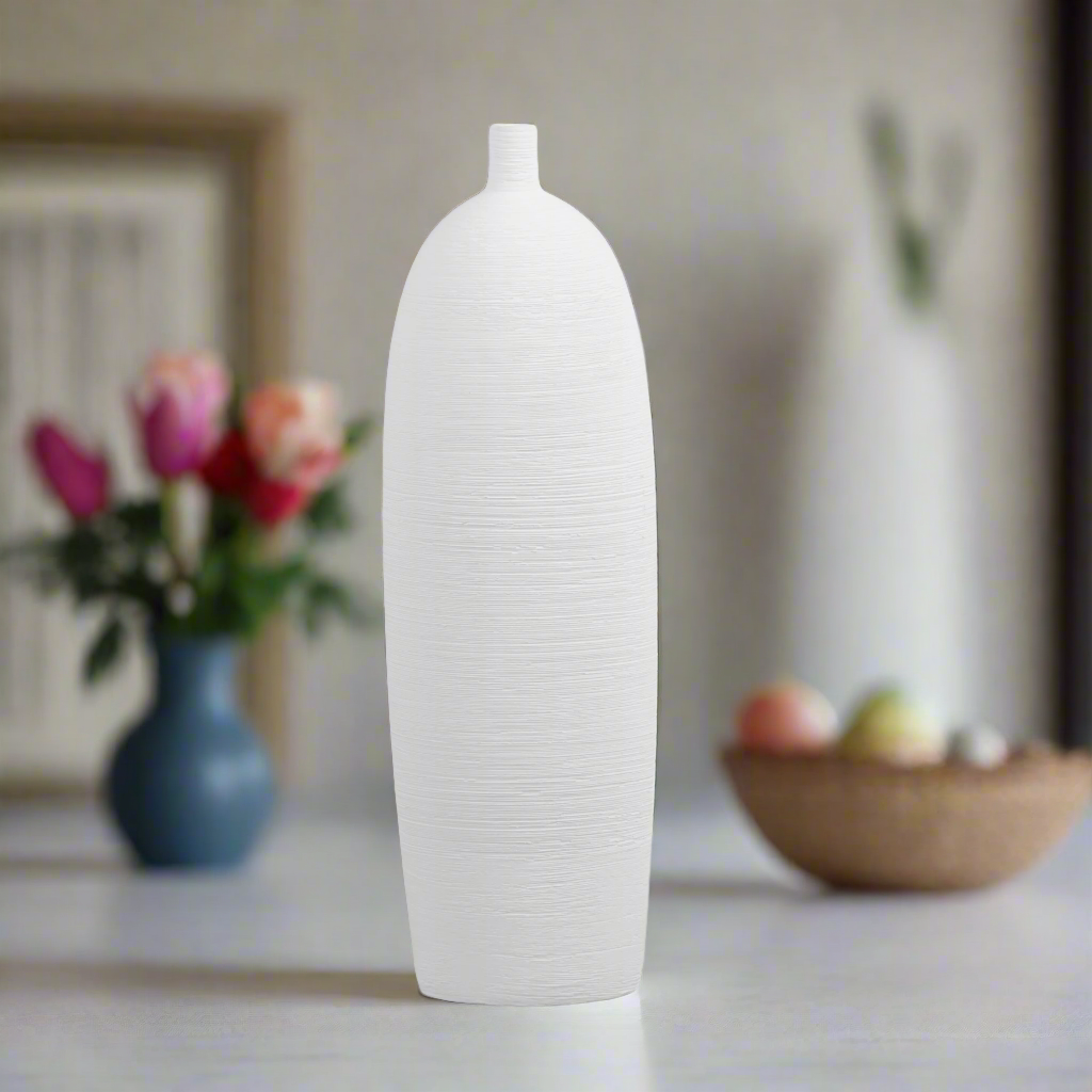 Calvessa Ceramic Tall Cylindrical Vase