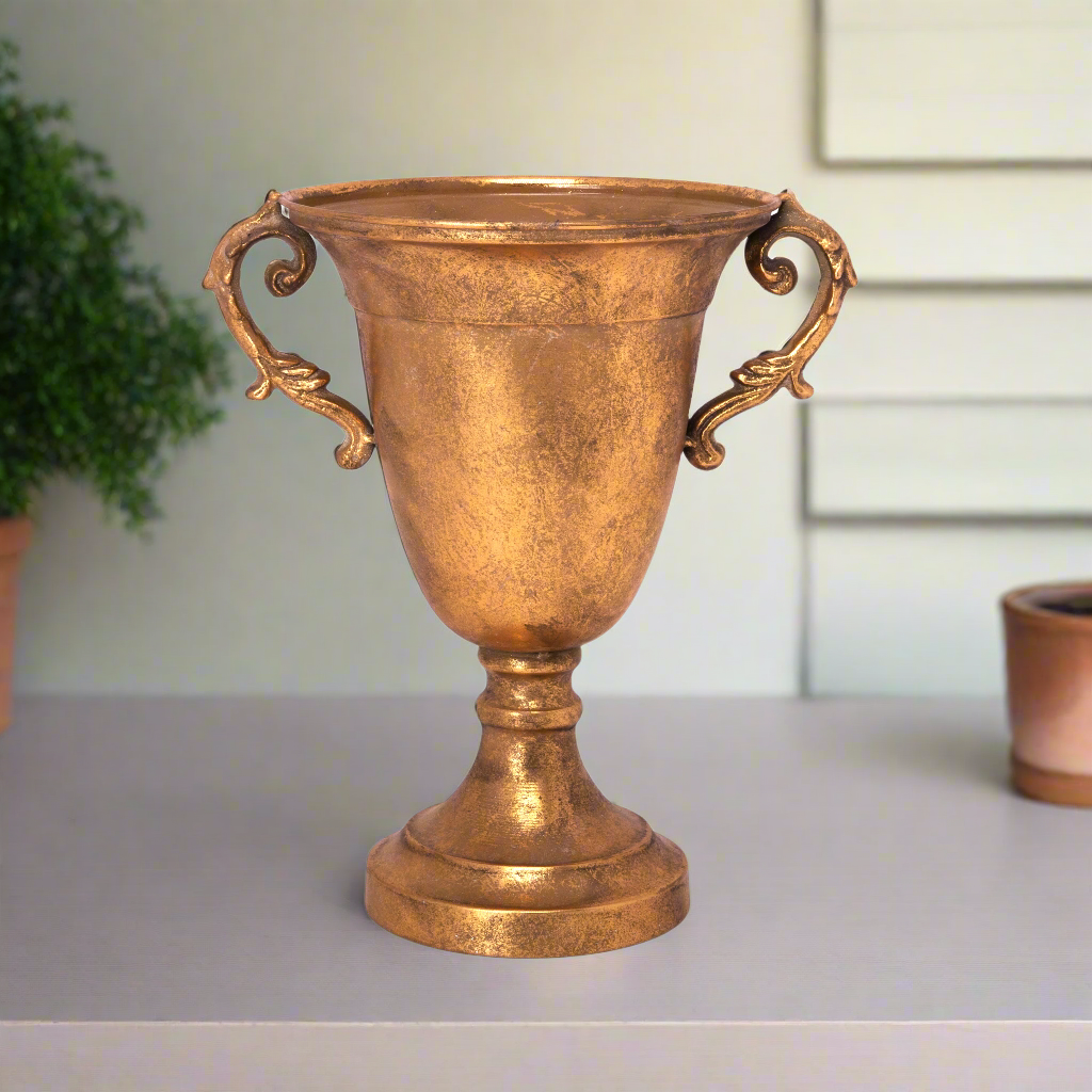 Colleen Metal Gold Planter