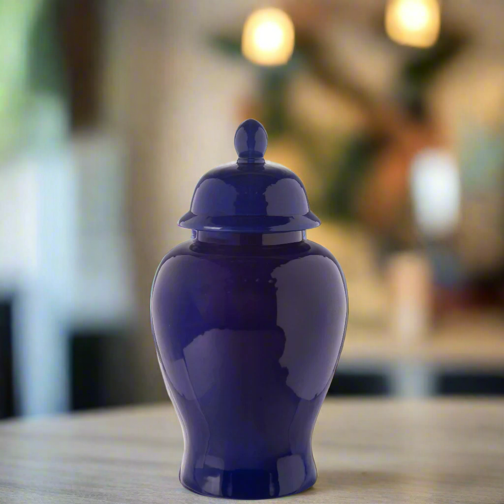 Ceramic Round Ginger/Temple Jar Gloss Finish