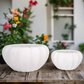 Brixton White Stoneware Planter Set (Set of 2)