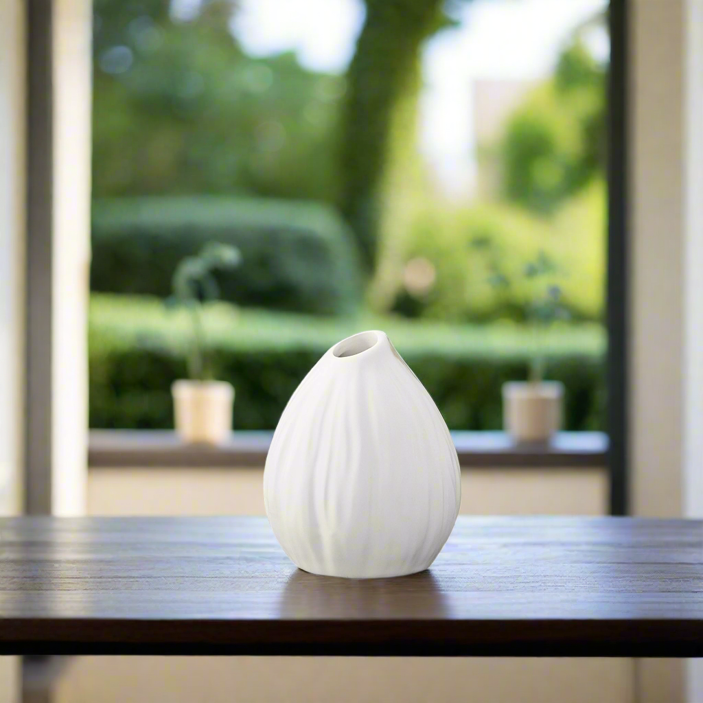 Dolly Textured Ceramic Bellied Vase