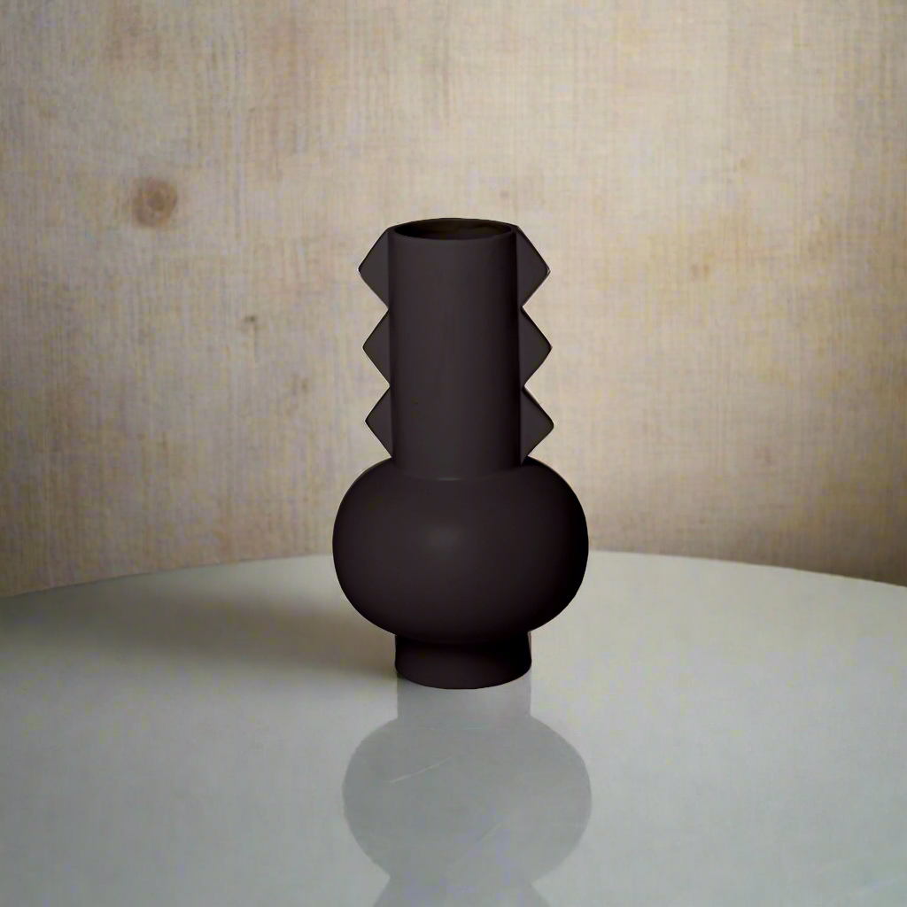 Adie Ceramic Vase with Glazed Matte Finish