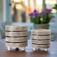 Javira Diagonal Banded Tripod Planter Set (Set of 2)