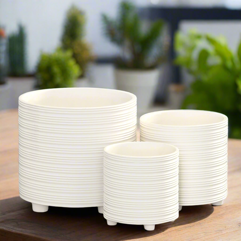 Ribora Quadpod Ceramic Planter Set (Set of 3)