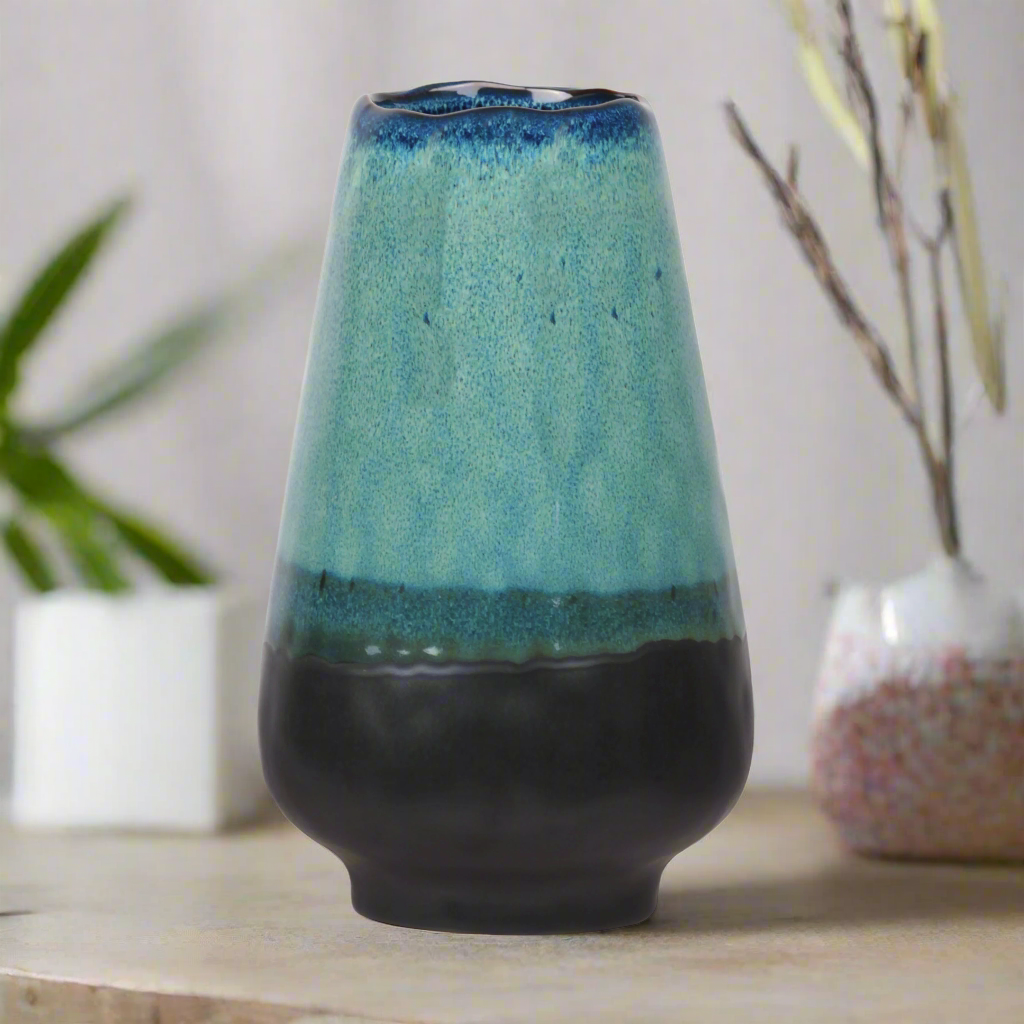 Zina Ceramic Round Bellied Vase