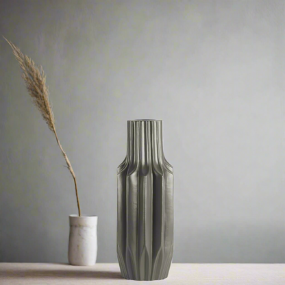 Maeve Ceramic Patterned Wave Vase